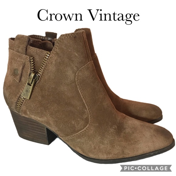 Crown Vintage Shoes - Crown Vintage brown suede booties size 7